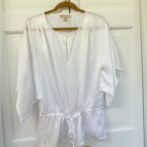 Michael kors Satin tie waist mid sleeve shirt